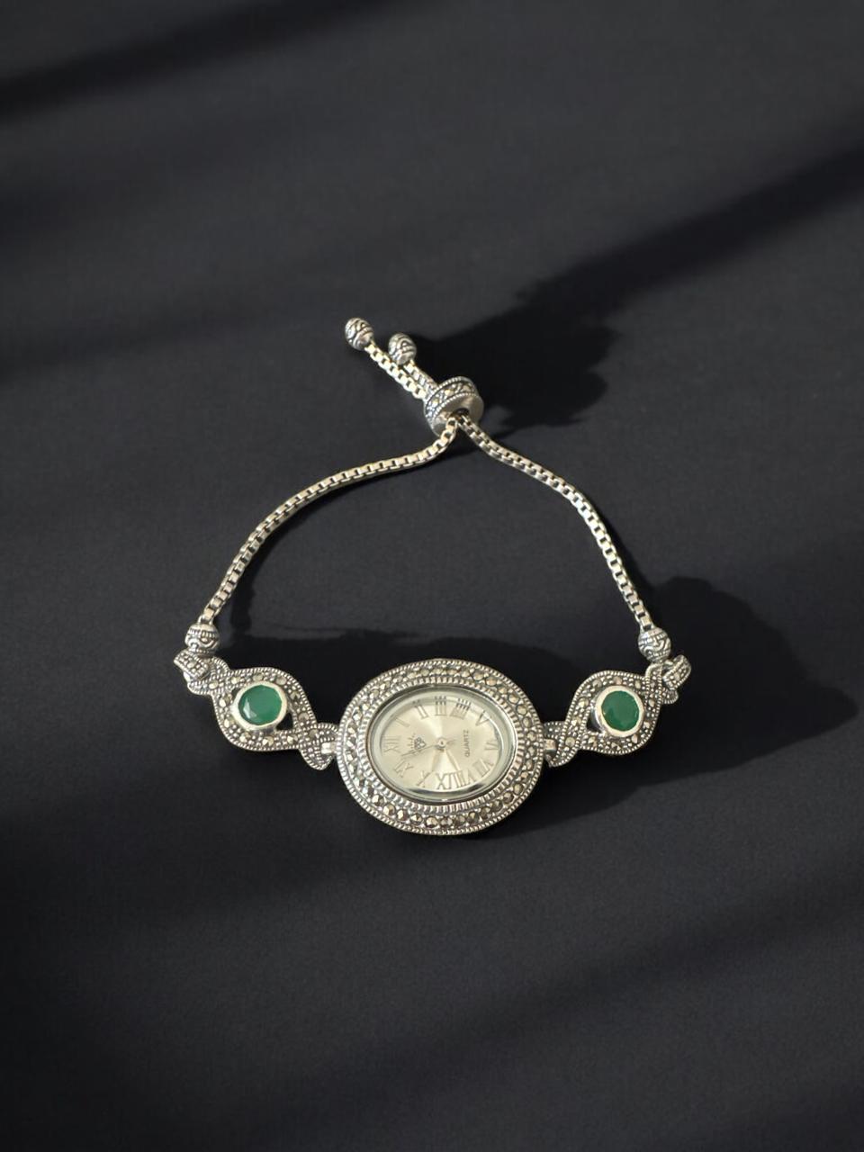 Marker Stone With Silver Polish Womens Watch
