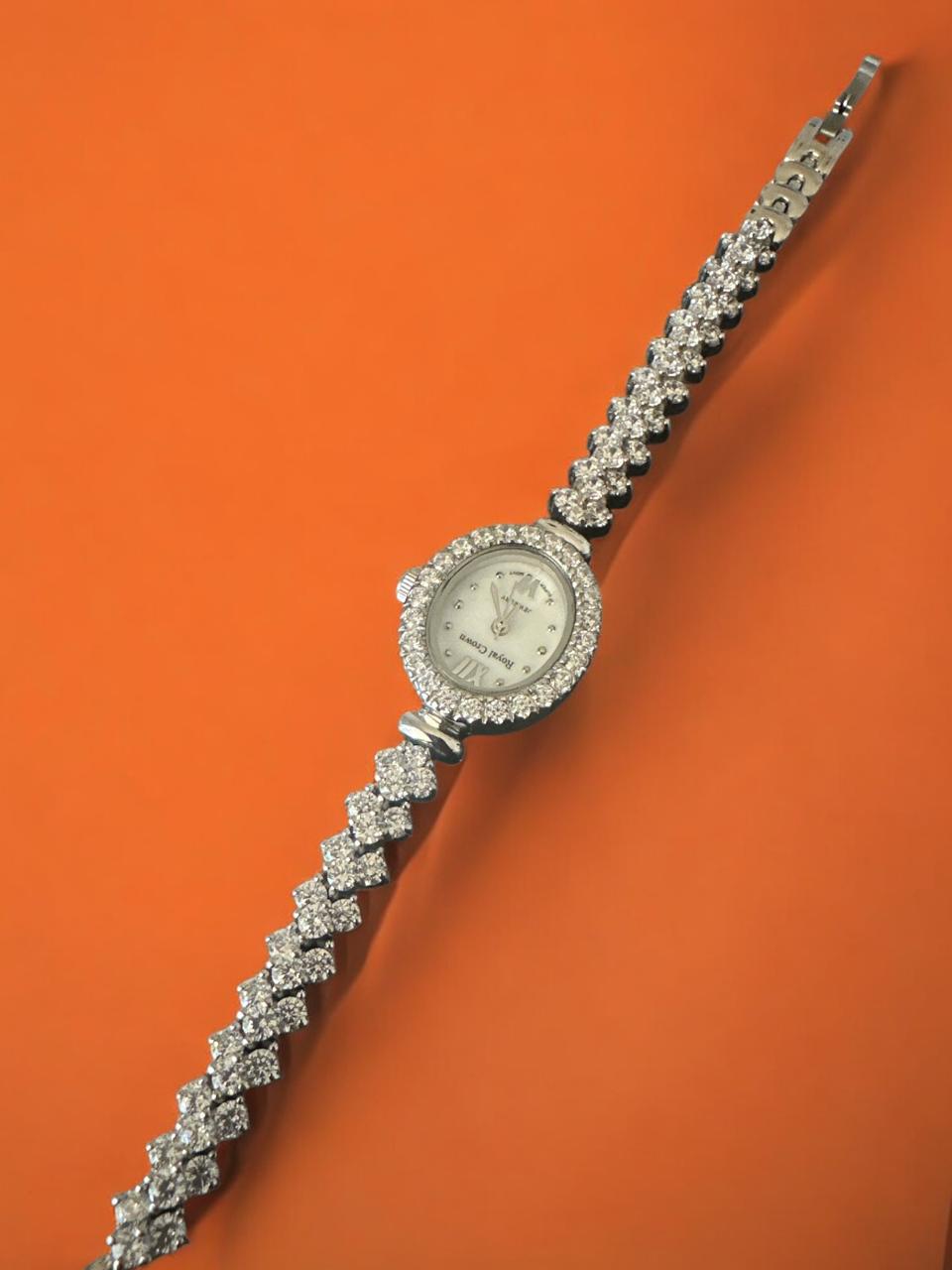 CZ Design with Oval shape Womens Watch