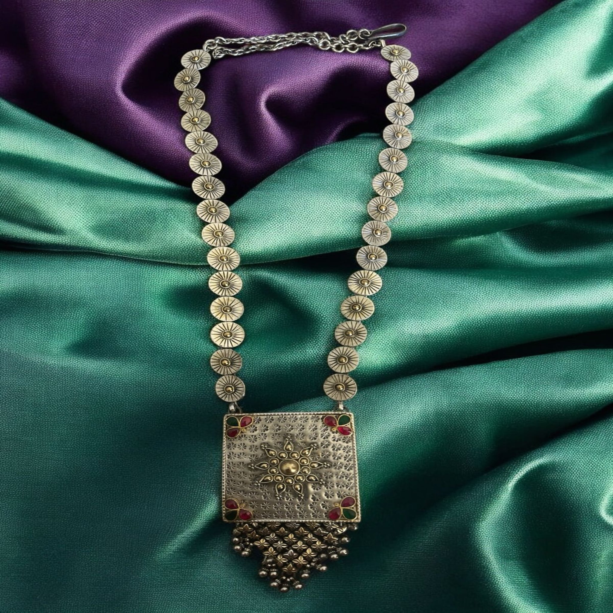 Oxidised Polish With Silver Balls Haram