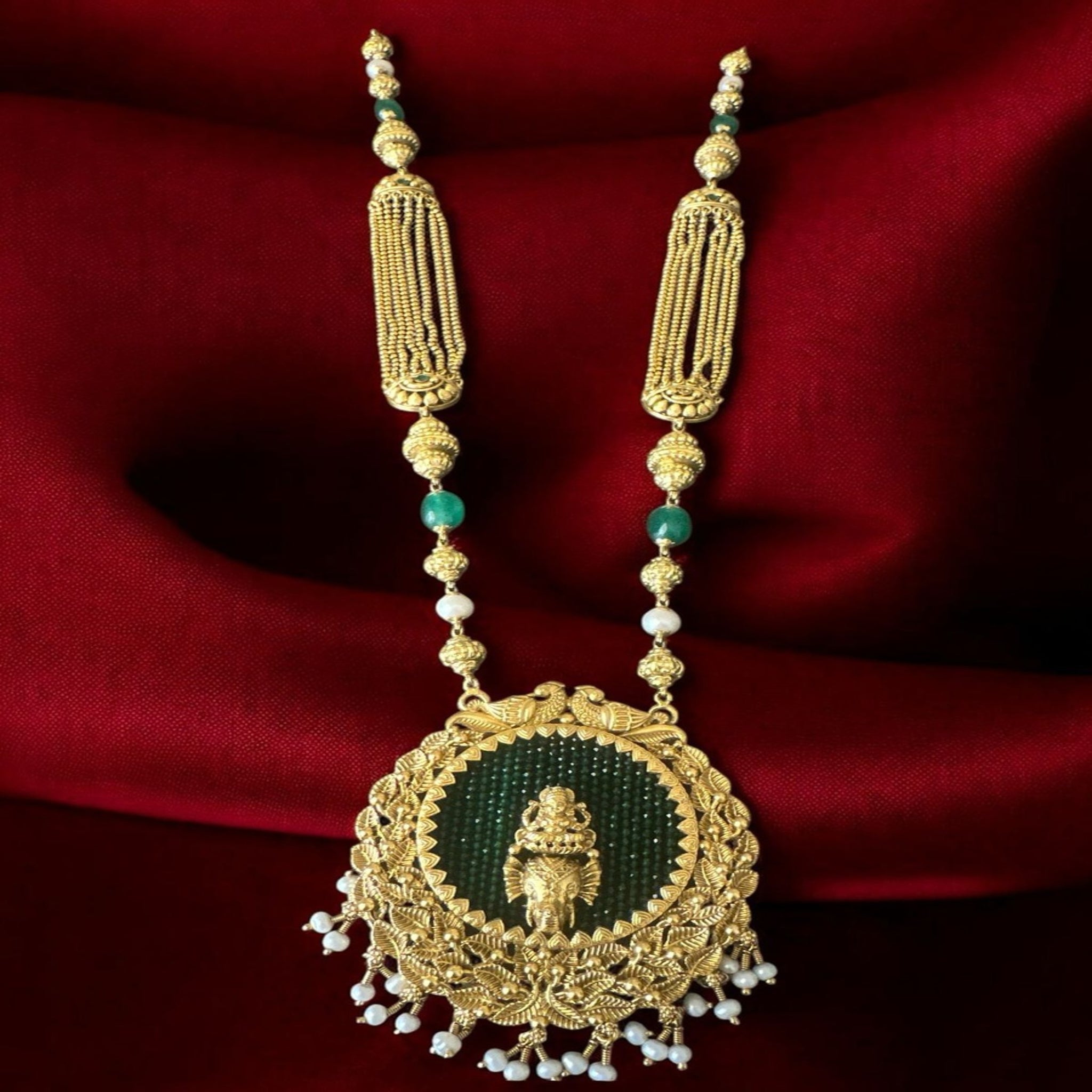 Gold Balls With Emeralds Pearls Haram