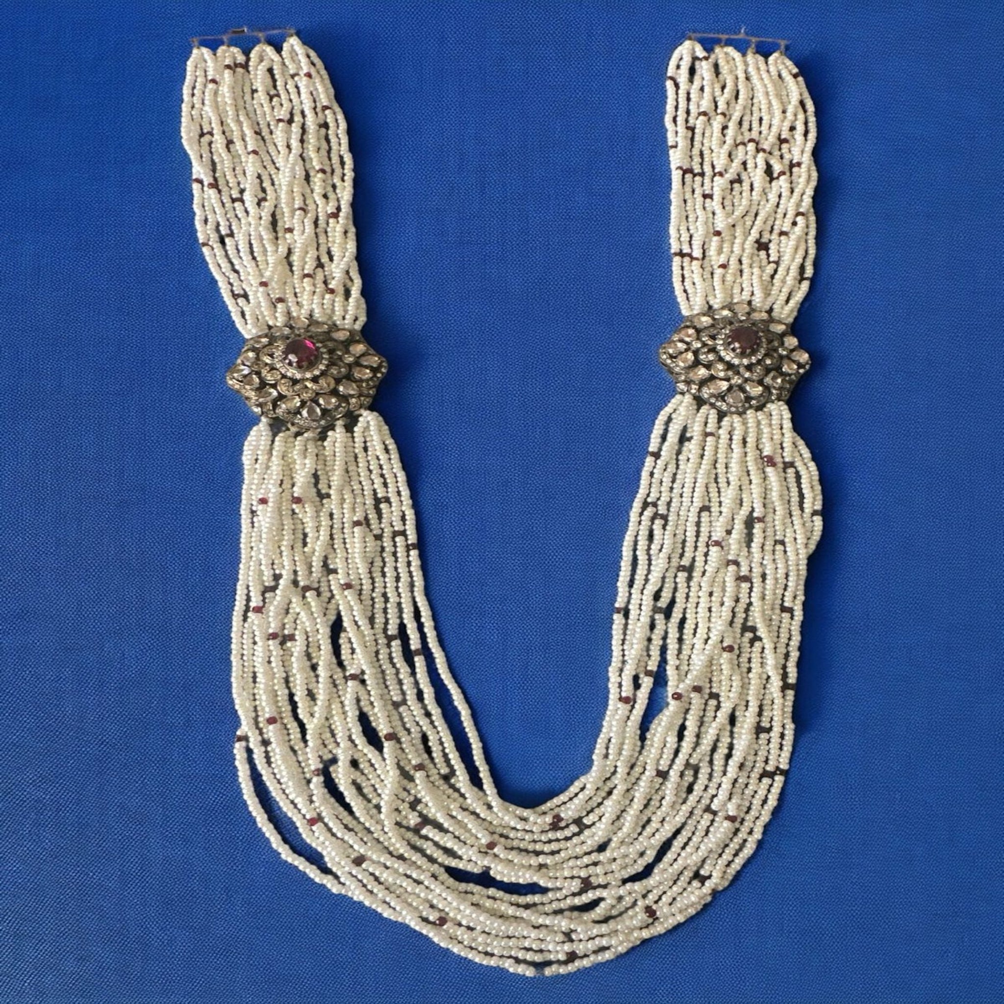 Pearls Haram with Victorian Side Pendents