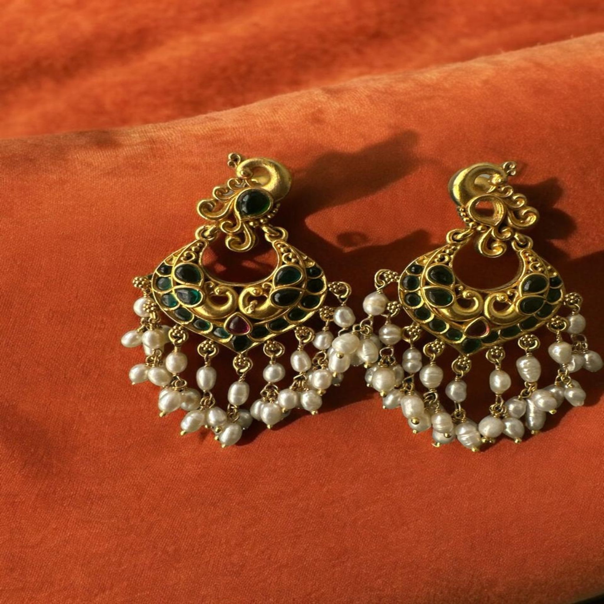 Antique Earrings with Zircons for Daily Use