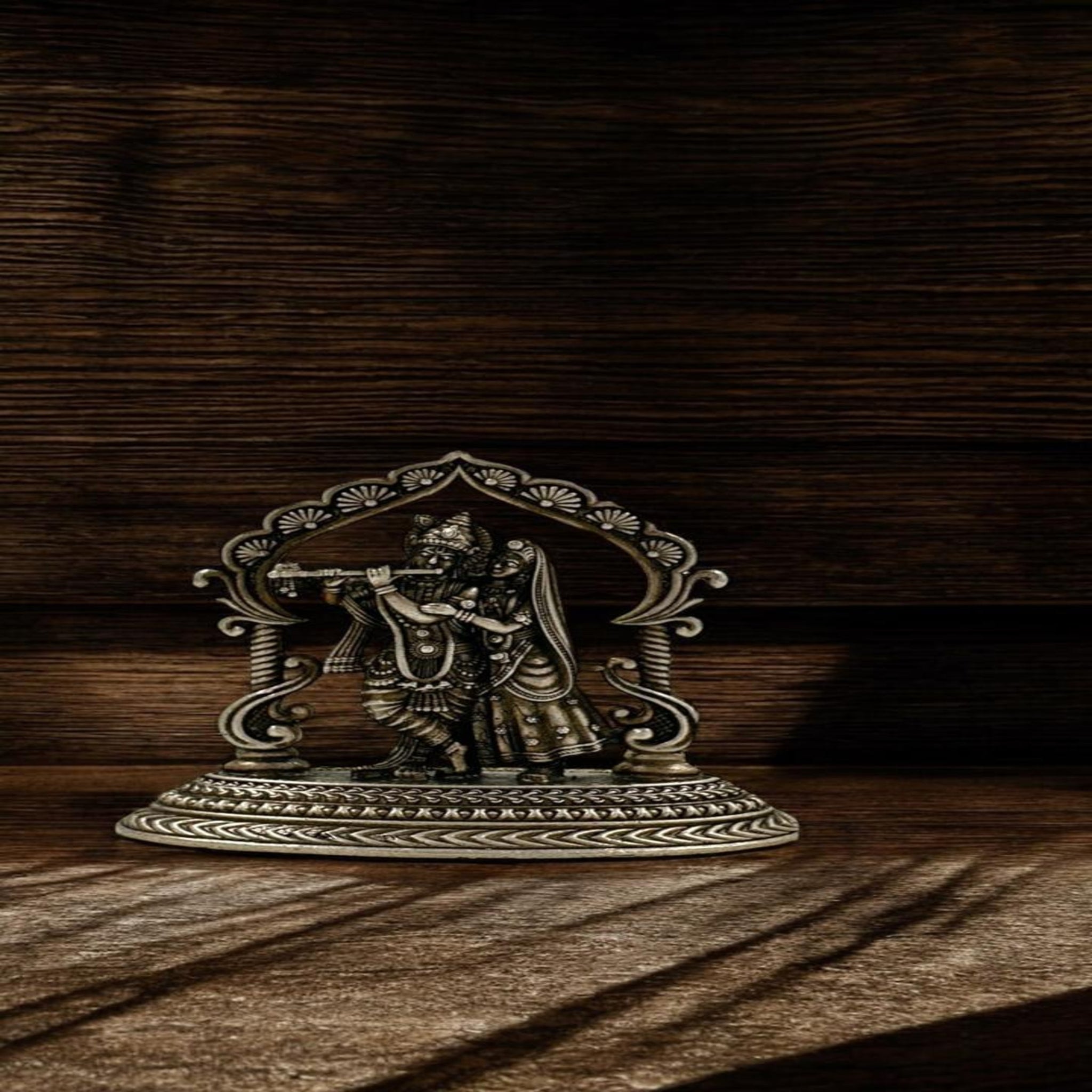 Radha Krishna Idol with 92.5 Silver