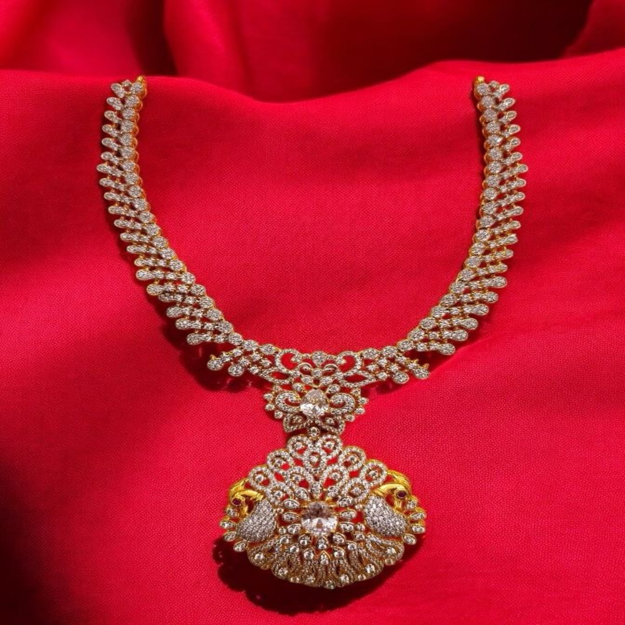 CZ Stone Modal Necklace with pendent