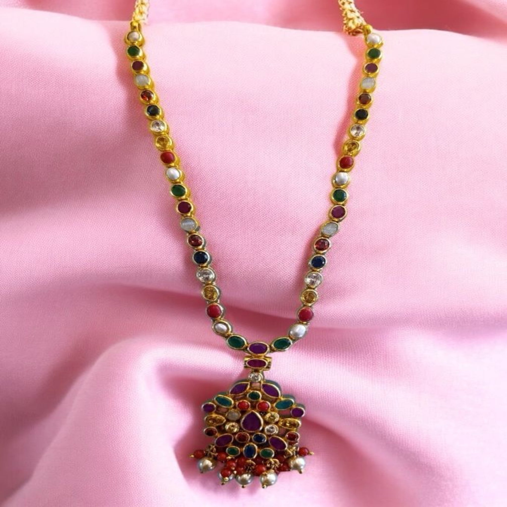 Navaratna modal necklace