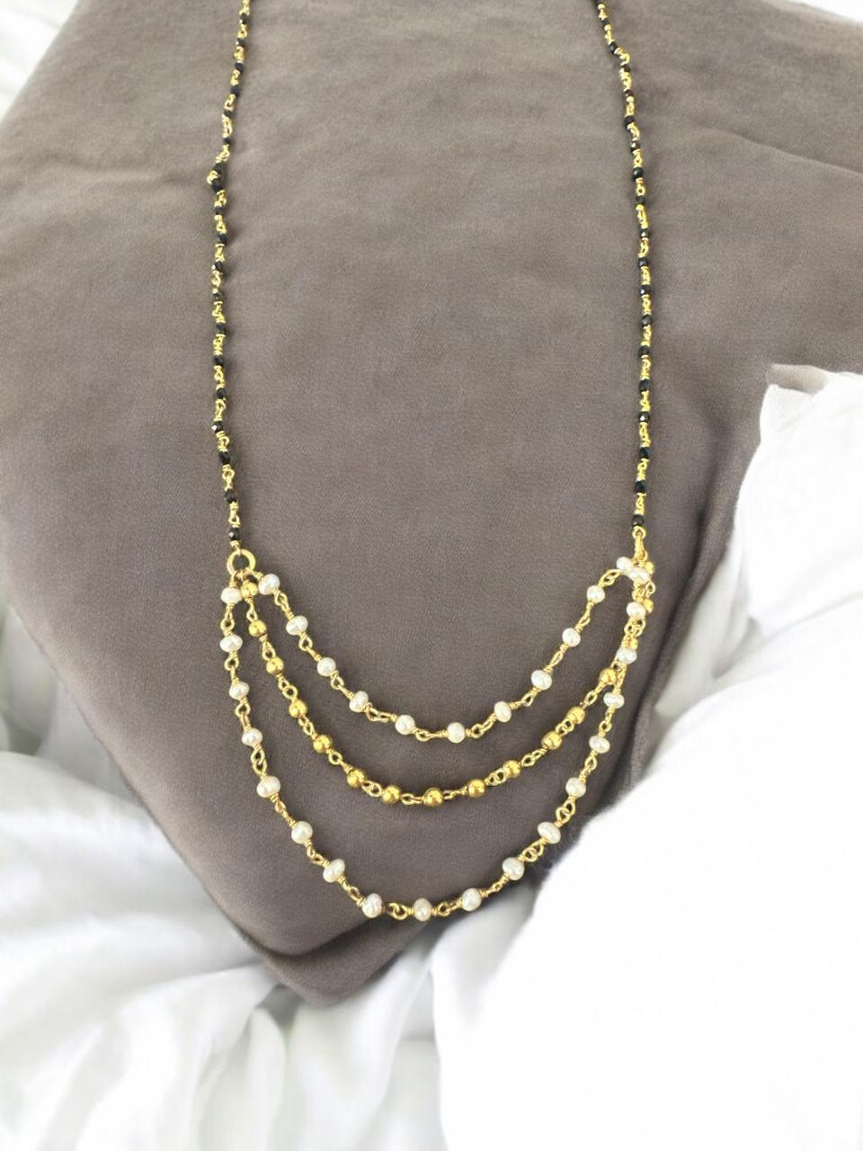 Triple Layer and Pearls Chain