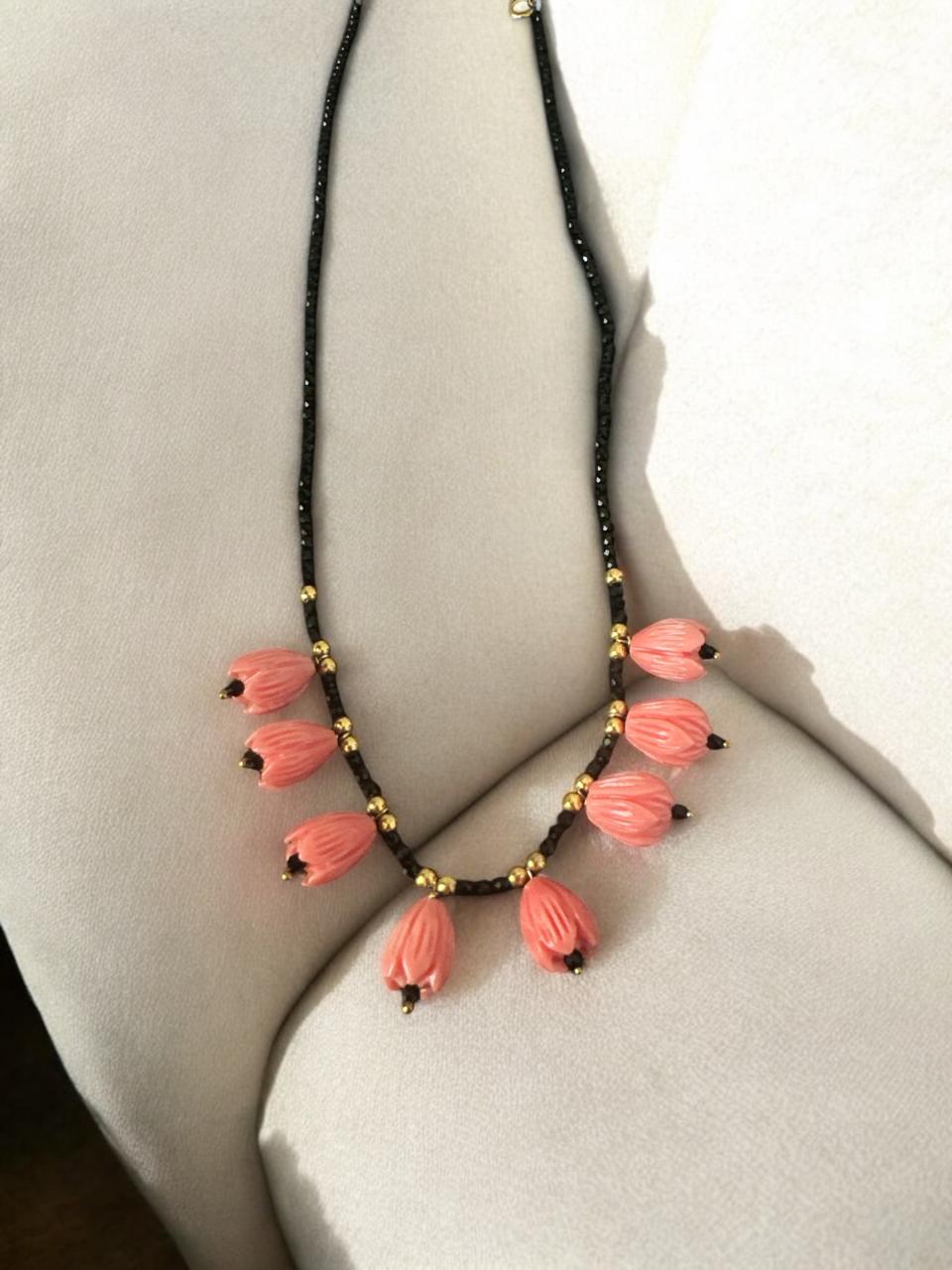 Flower pink beads Chain